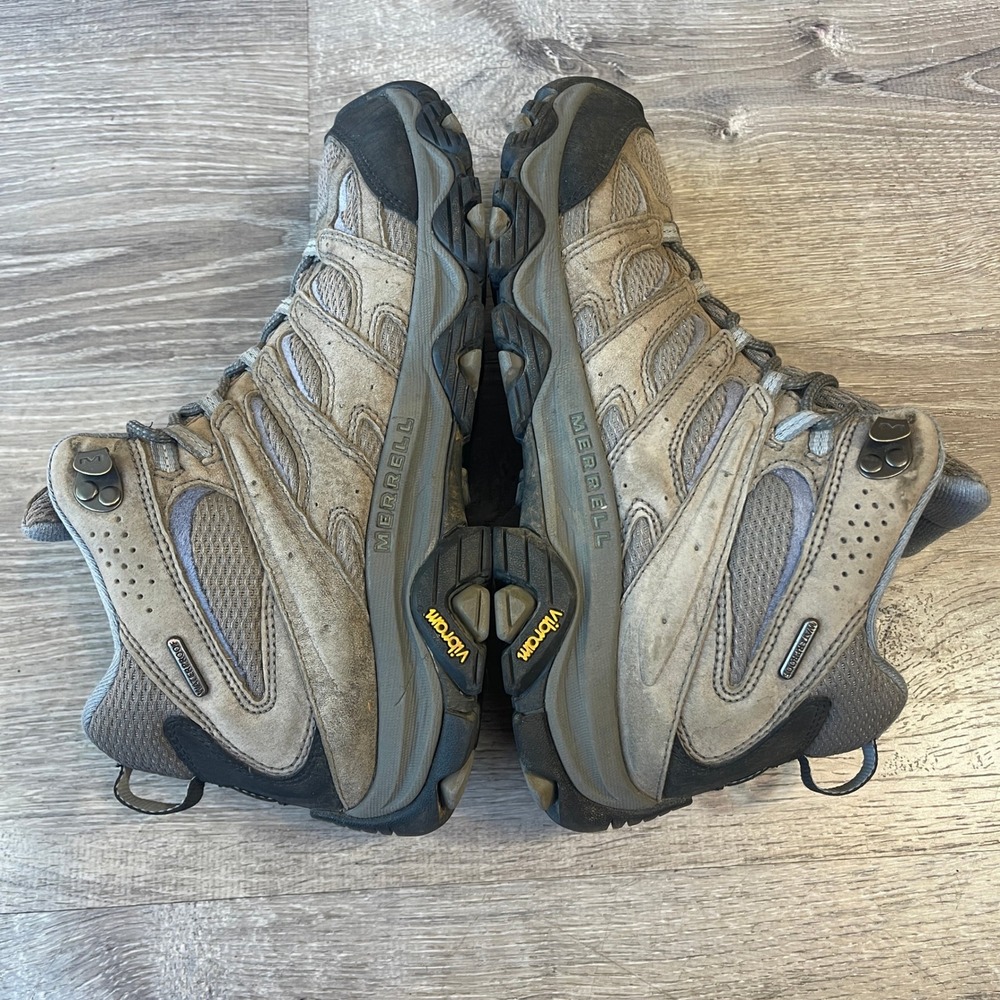 Merrell Moab 2 Mid Waterproof Hiking Boots Womens 11 Earth Taupe J500162